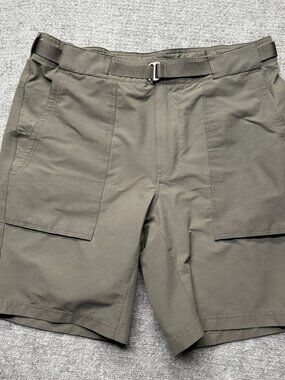 REI Co-op Screeline Shorts Mens 36 Brown Hike Hiking Stretch Belted Gorpcore